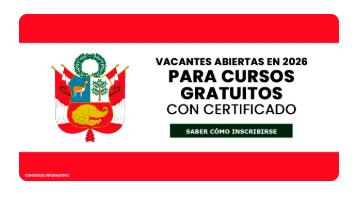 Vacantes abiertas en 2026 para cursos gratuitos con certificado
